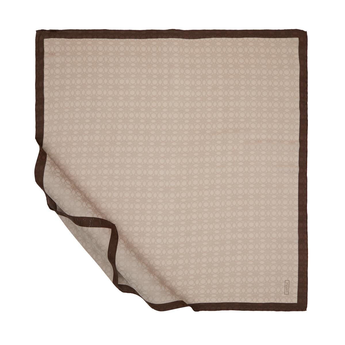 İpekevi Dört Mevsim Monogram Eşarp 04357-Vizon