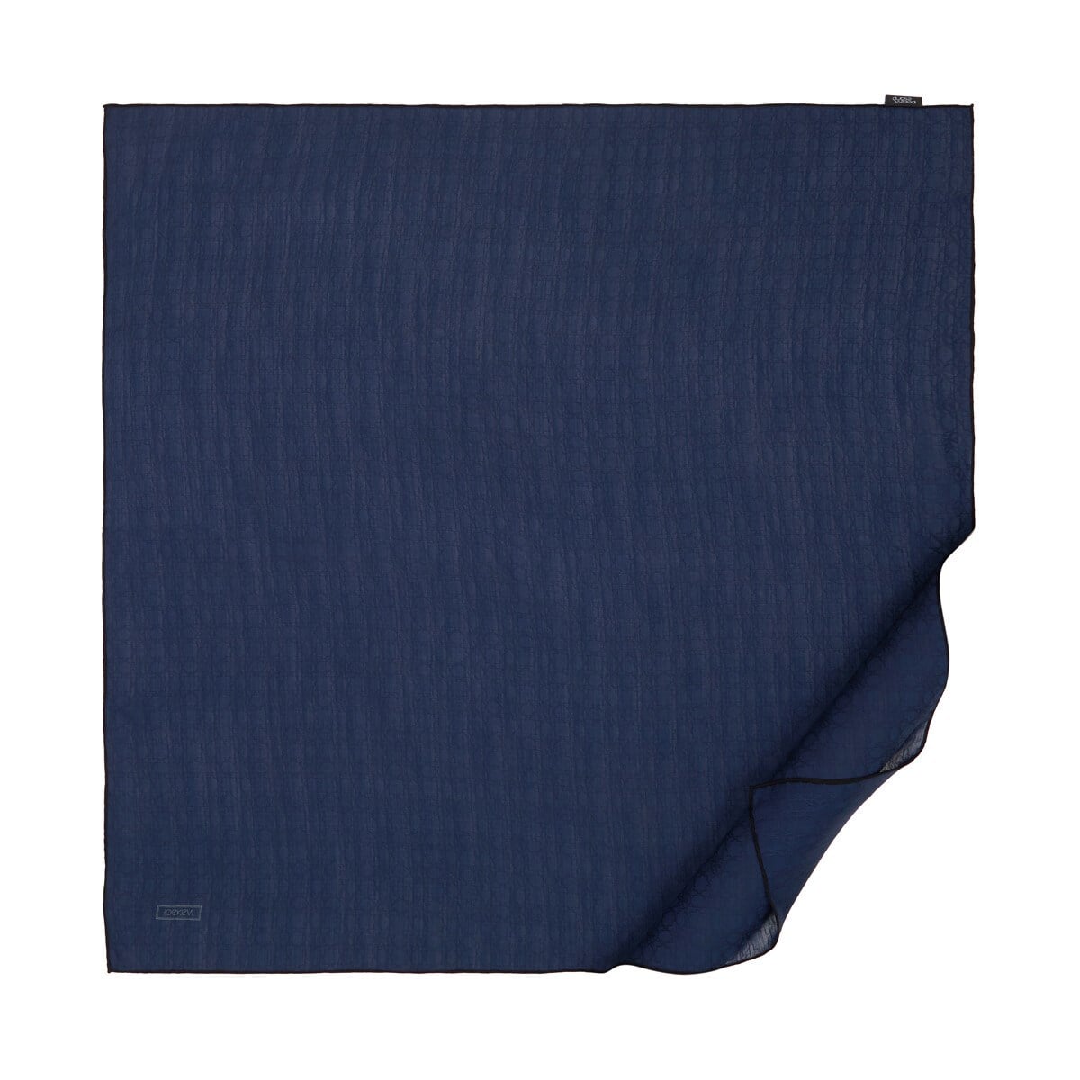 İpekevi Dört Mevsim Monogram Eşarp 04358-Lacivert