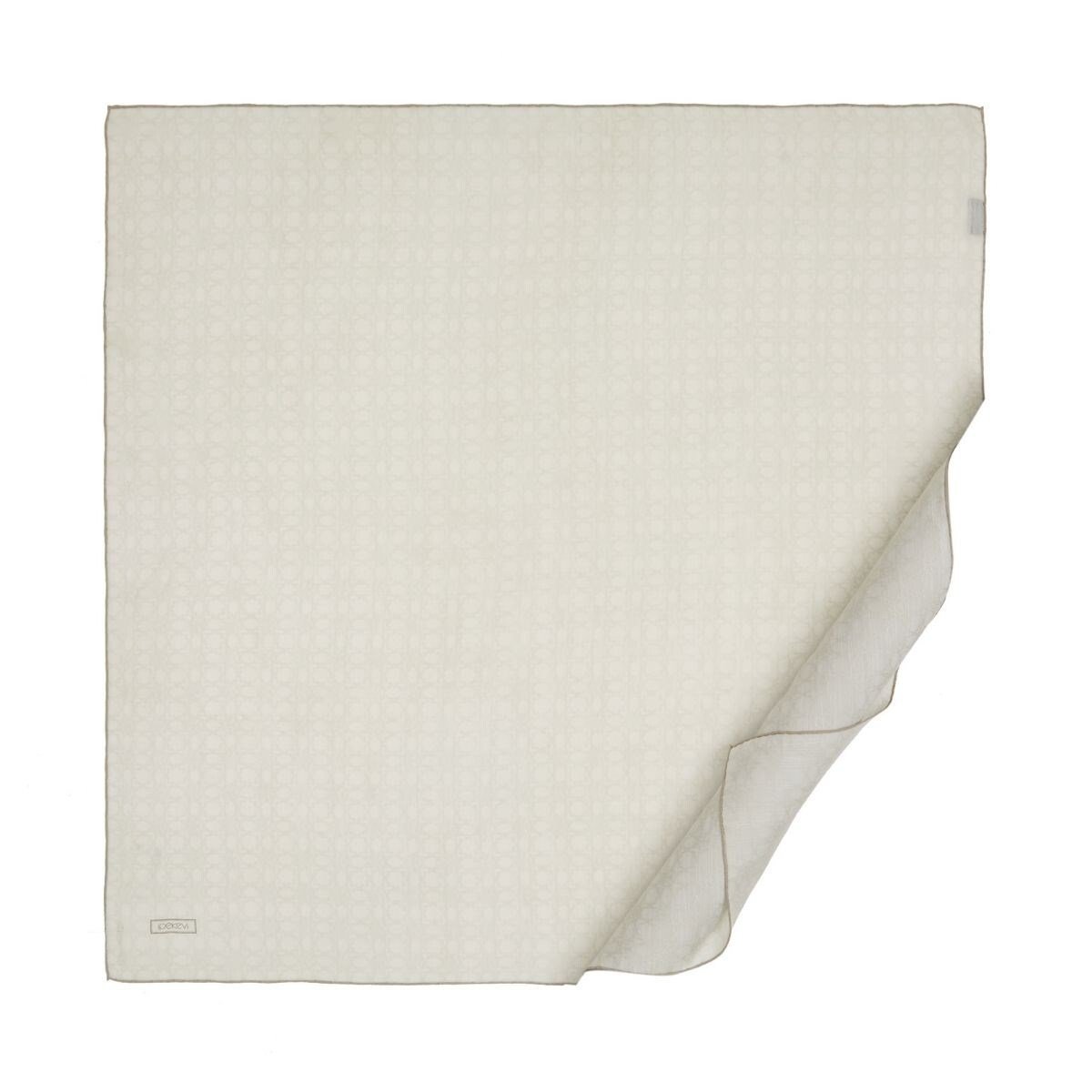 İpekevi Dört Mevsim Monogram Eşarp 04358-Kum Beyazı