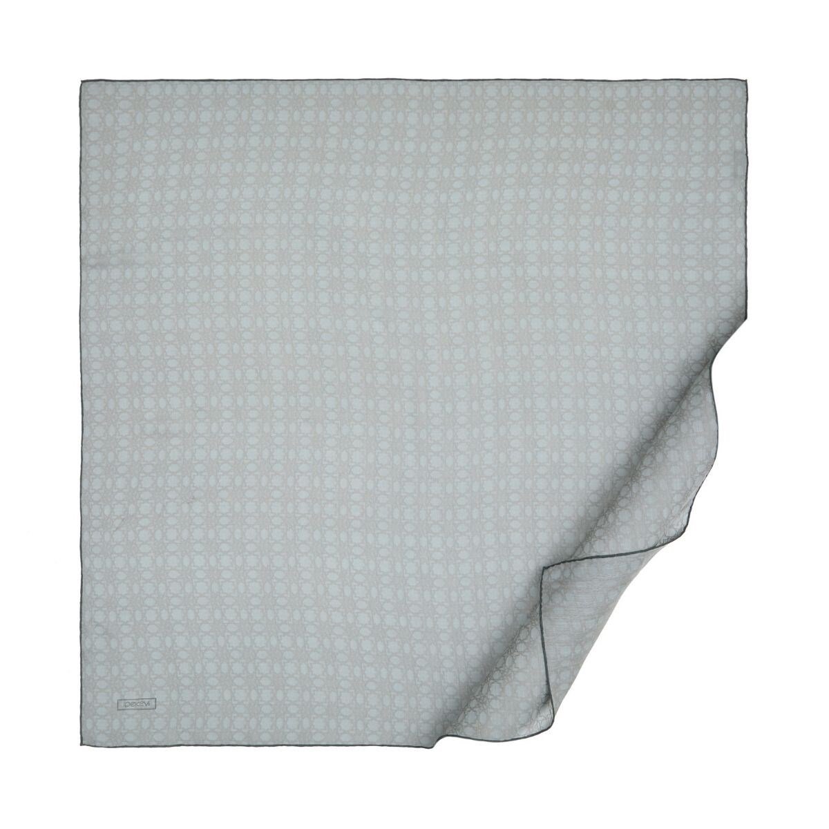İpekevi Dört Mevsim Monogram Eşarp 04358-Gümüş