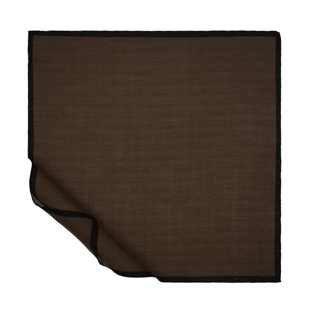 İpekevi Dört Mevsim Monogram Eşarp 04357-Acı Kahve