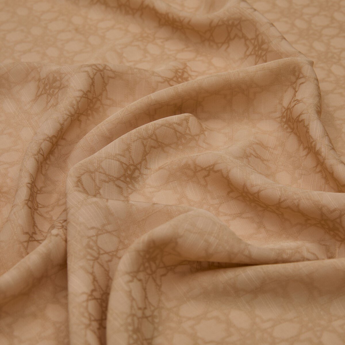İpekevi Dört Mevsim Monogram Eşarp 04358-Camel
