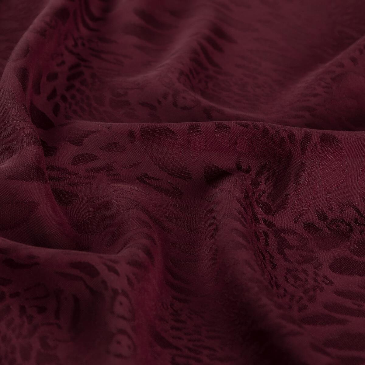 İpekevi Dört Mevsim Vahra Desenli Monogram Jakar Şal 04471-bordo