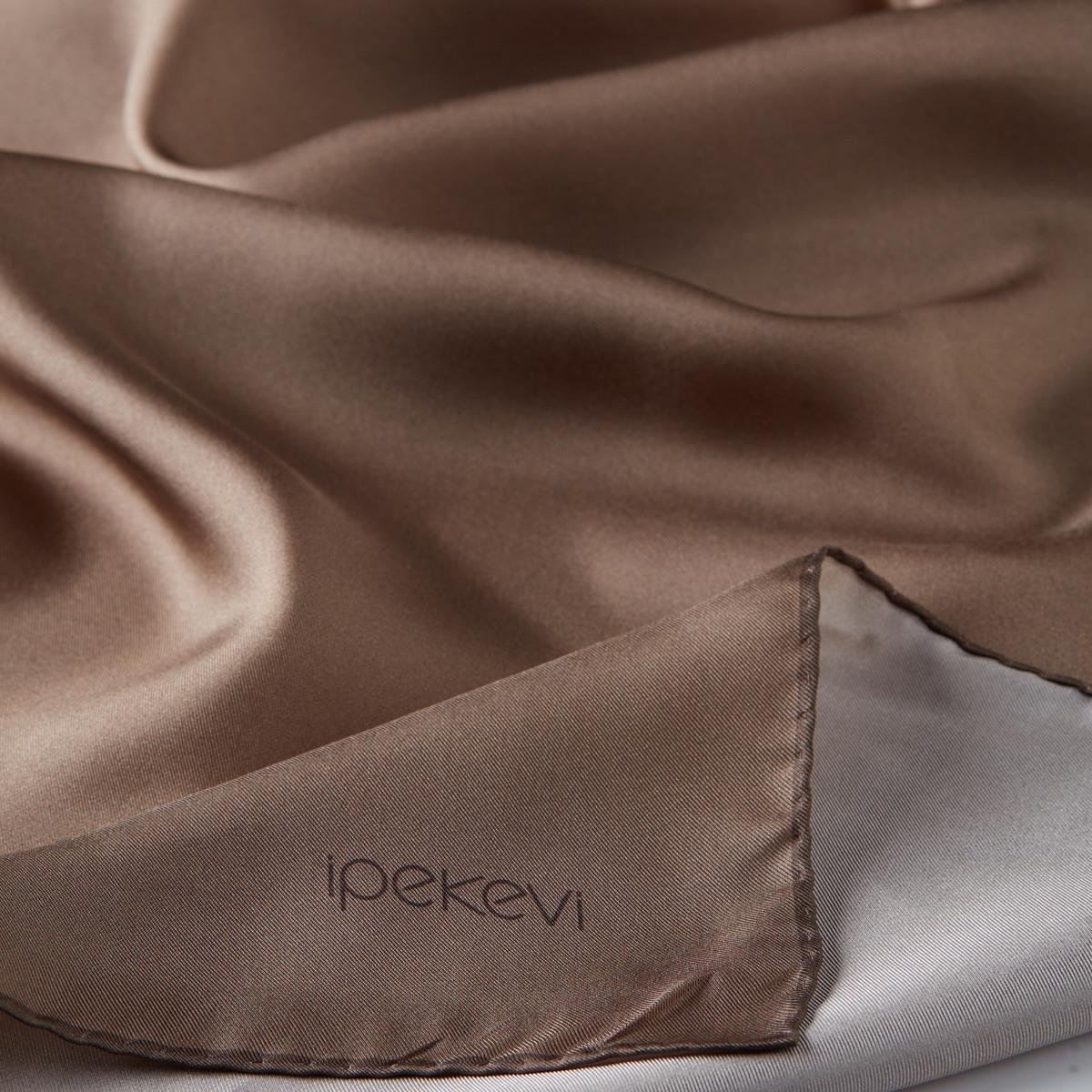 İpekevi Düz Tivil İpek Eşarp 01116-Sütlü Kahve