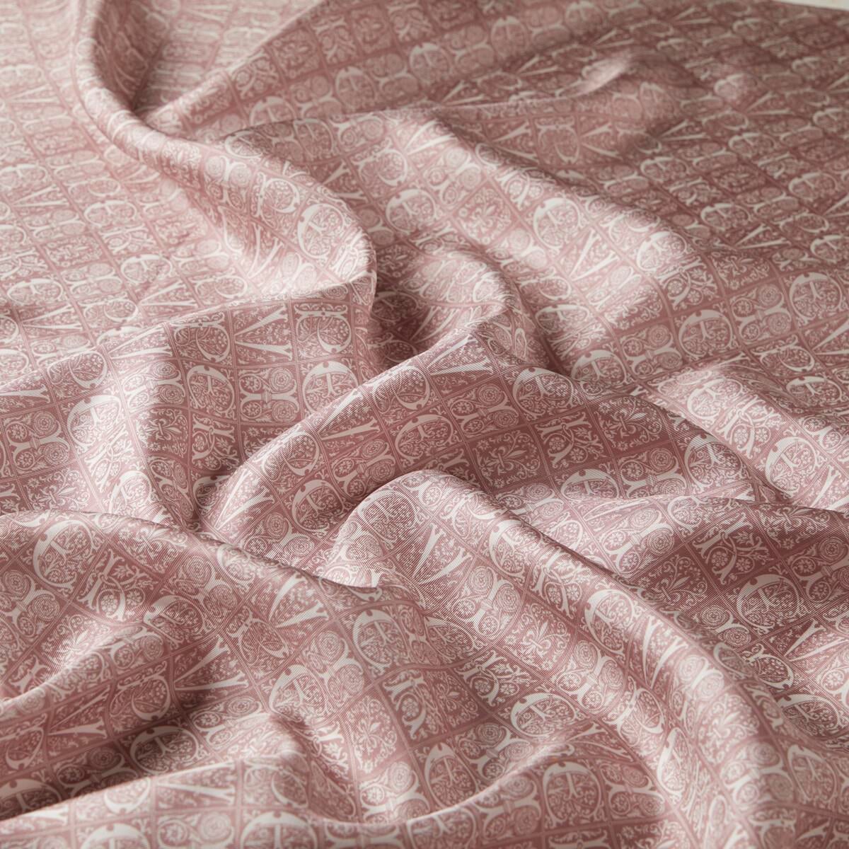 İpekevi Etnik Monogram Eşarp 01245-Gül Kurusu