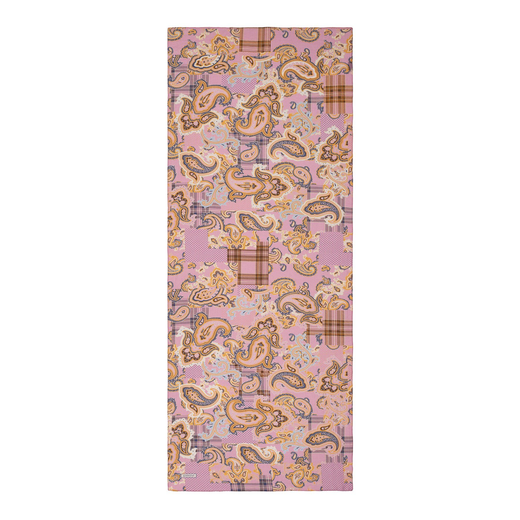 İpekevi Patchwork Desenli TenSoft Şal 03920-Şeker Pembesi