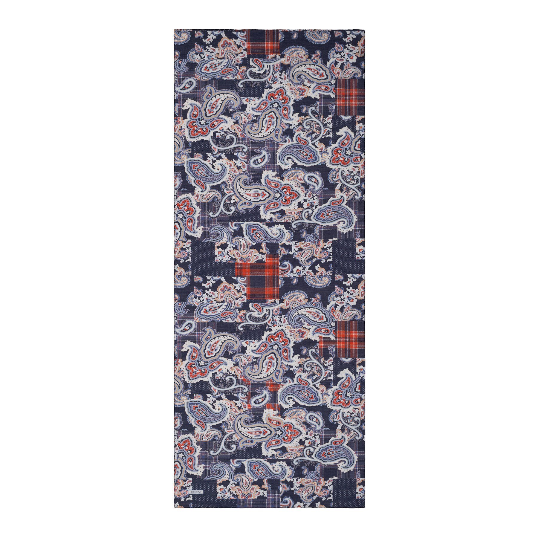 İpekevi Patchwork Desenli TenSoft Şal 03920-Lacivert