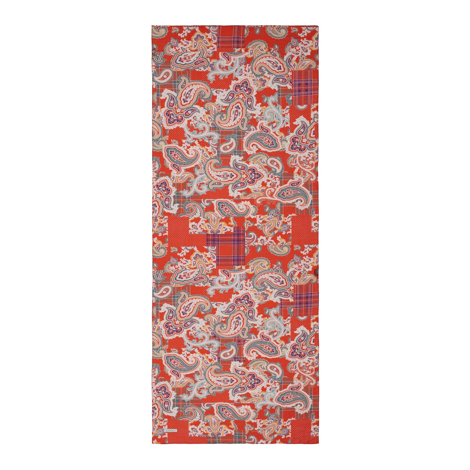 İpekevi Patchwork Desenli TenSoft Şal 03920-Nar Çiçeği