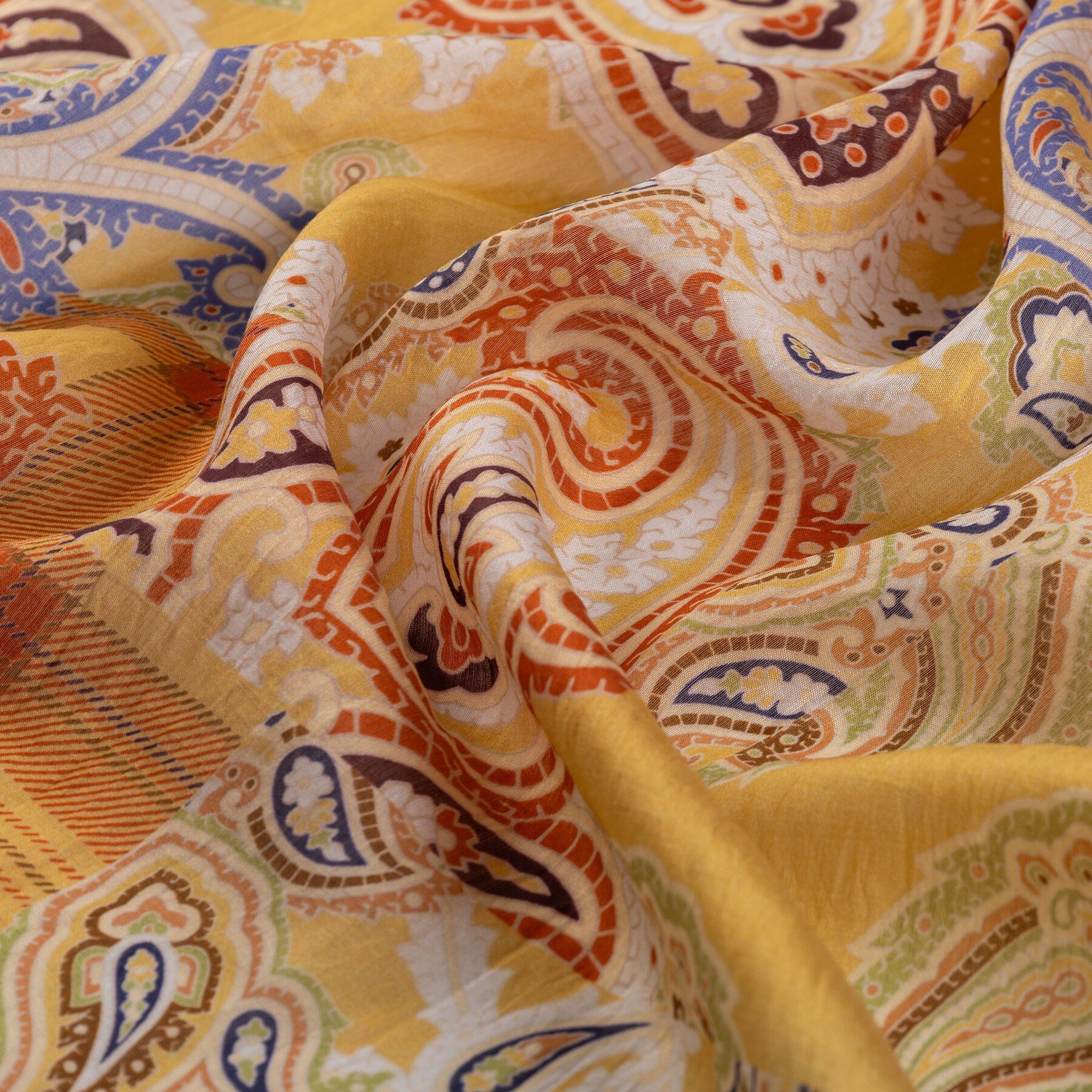 İpekevi Patchwork Desenli TenSoft Şal 03920-Gold