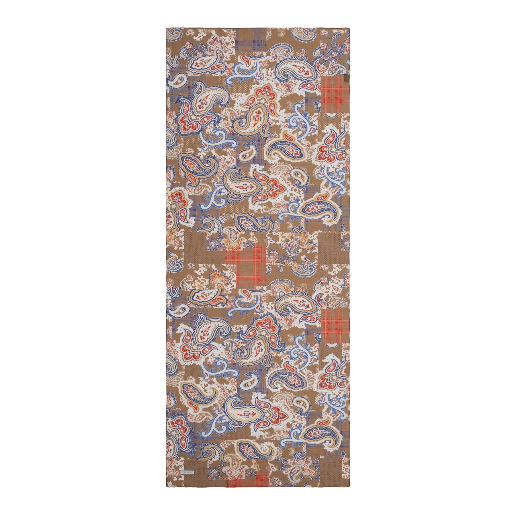 İpekevi Patchwork Desenli TenSoft Şal 03920-Vizon