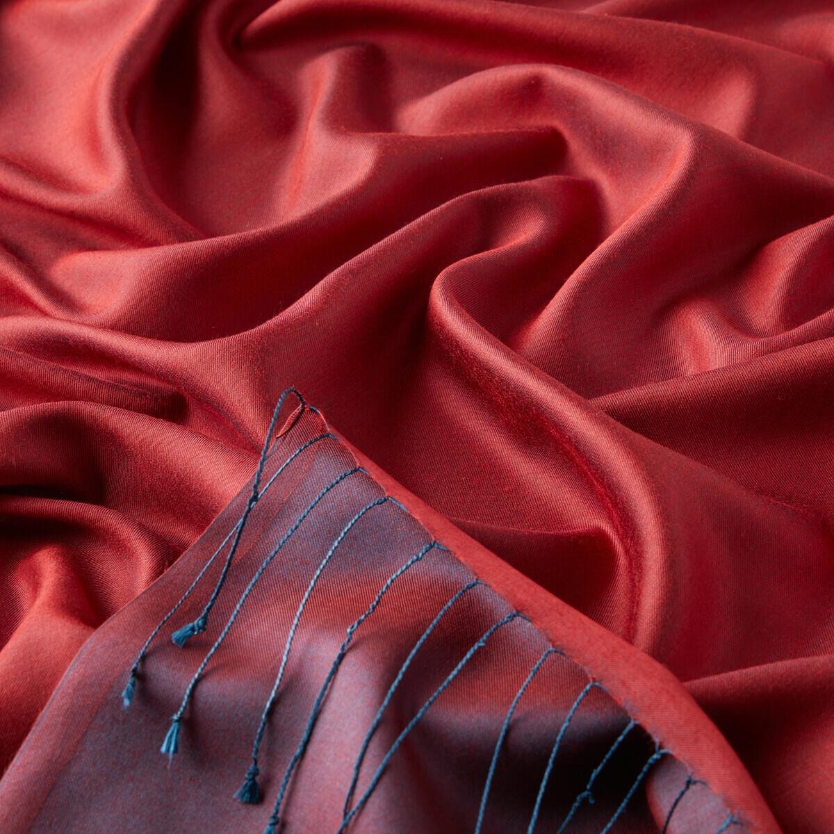 Qoza Solid Şal 6848-Bordo