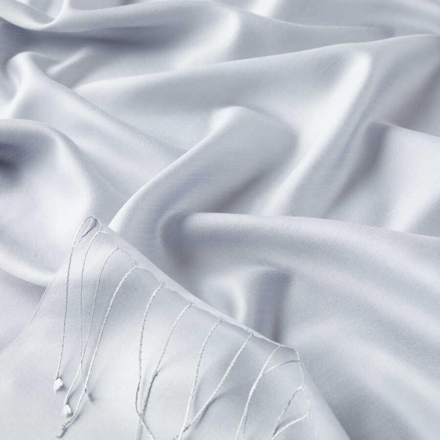 Qoza Solid Şal 6848-Buz Beyazı