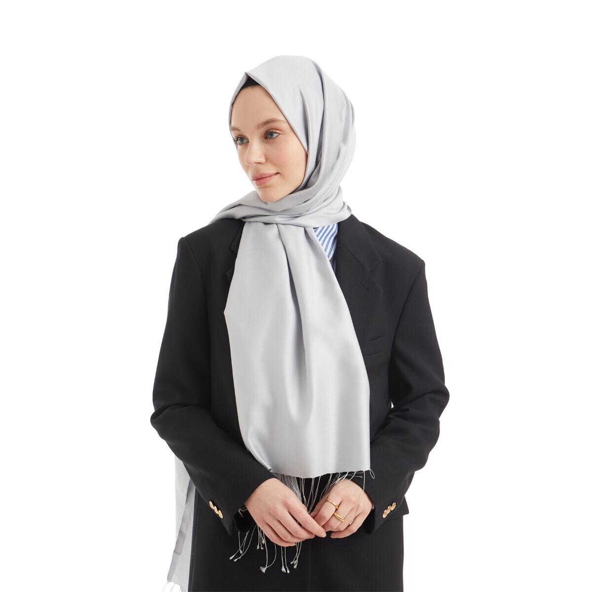 Qoza Solid Şal 6848-Buz Beyazı