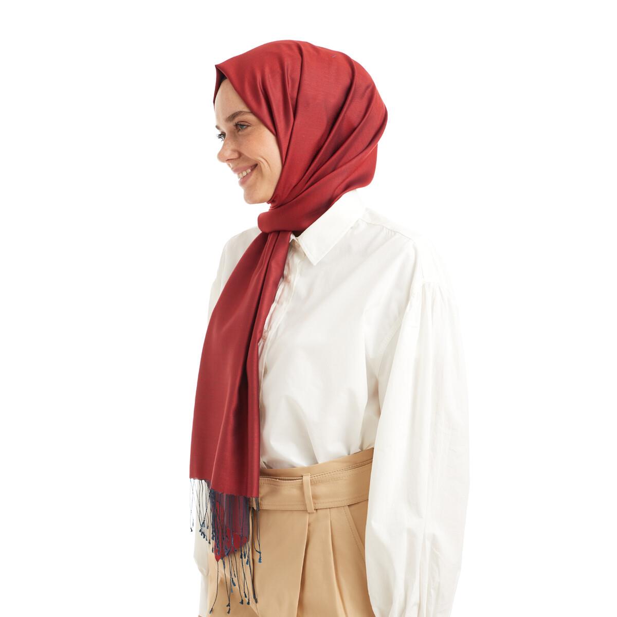 Qoza Solid Şal 6848-Kırmızı
