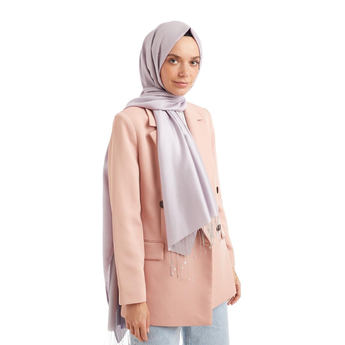 Qoza Solid Şal 6848-Leylak