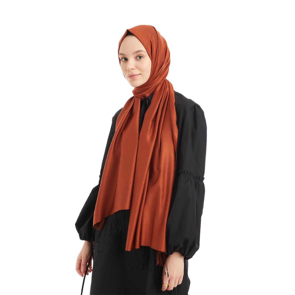 Qoza Solid Şal 6848-Yeni Bakır