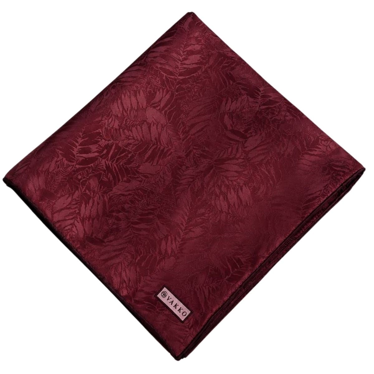 Vakko Desenli Jakarlı İpek Eşarp 31815-H-Bordo