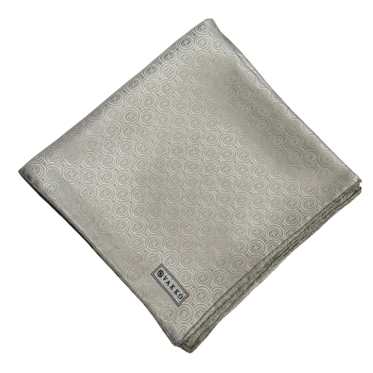 Vakko İpek Jakar Monogram Eşarp 31815-M-Ekru