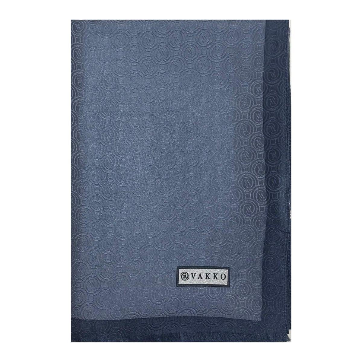 Vakko İpek Jakar Monogram Şal 32225-Antrasit Melanj