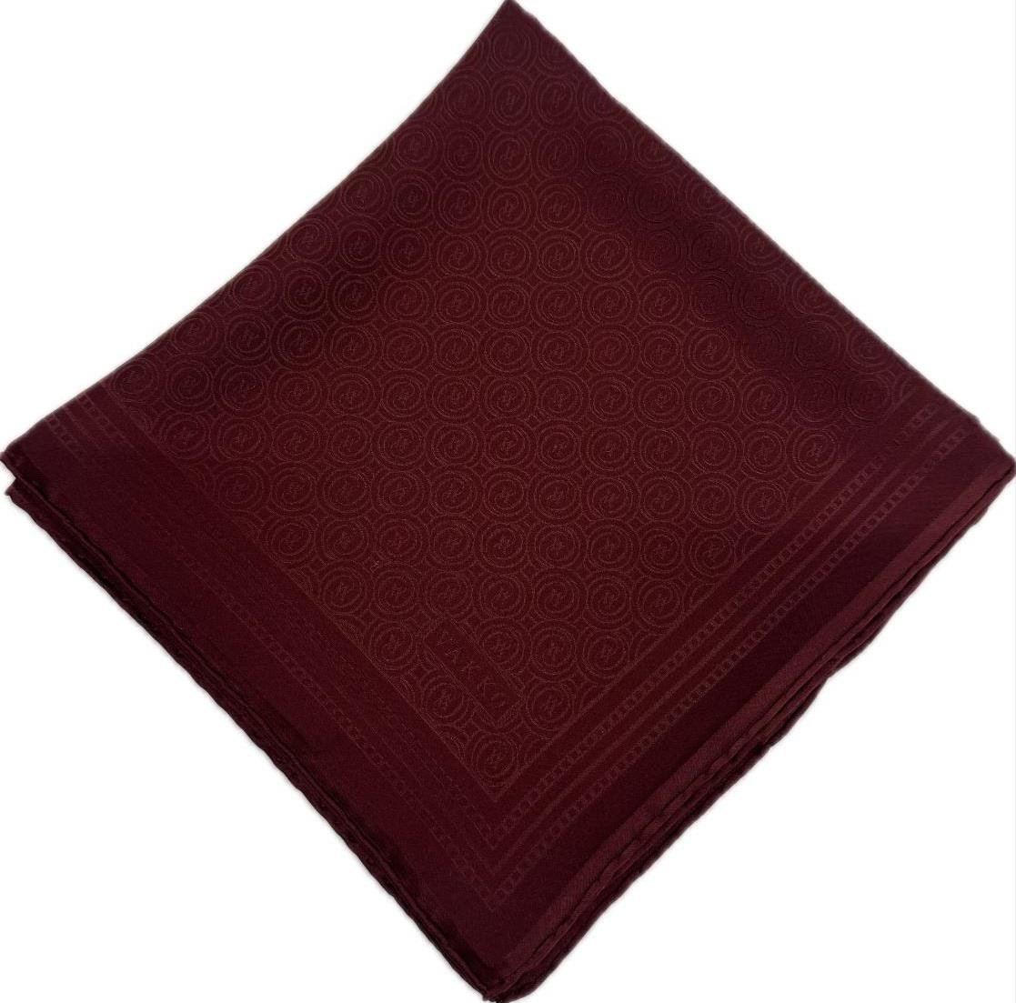 Vakko Jakar Monogram İpek Eşarp 41363-Bordo