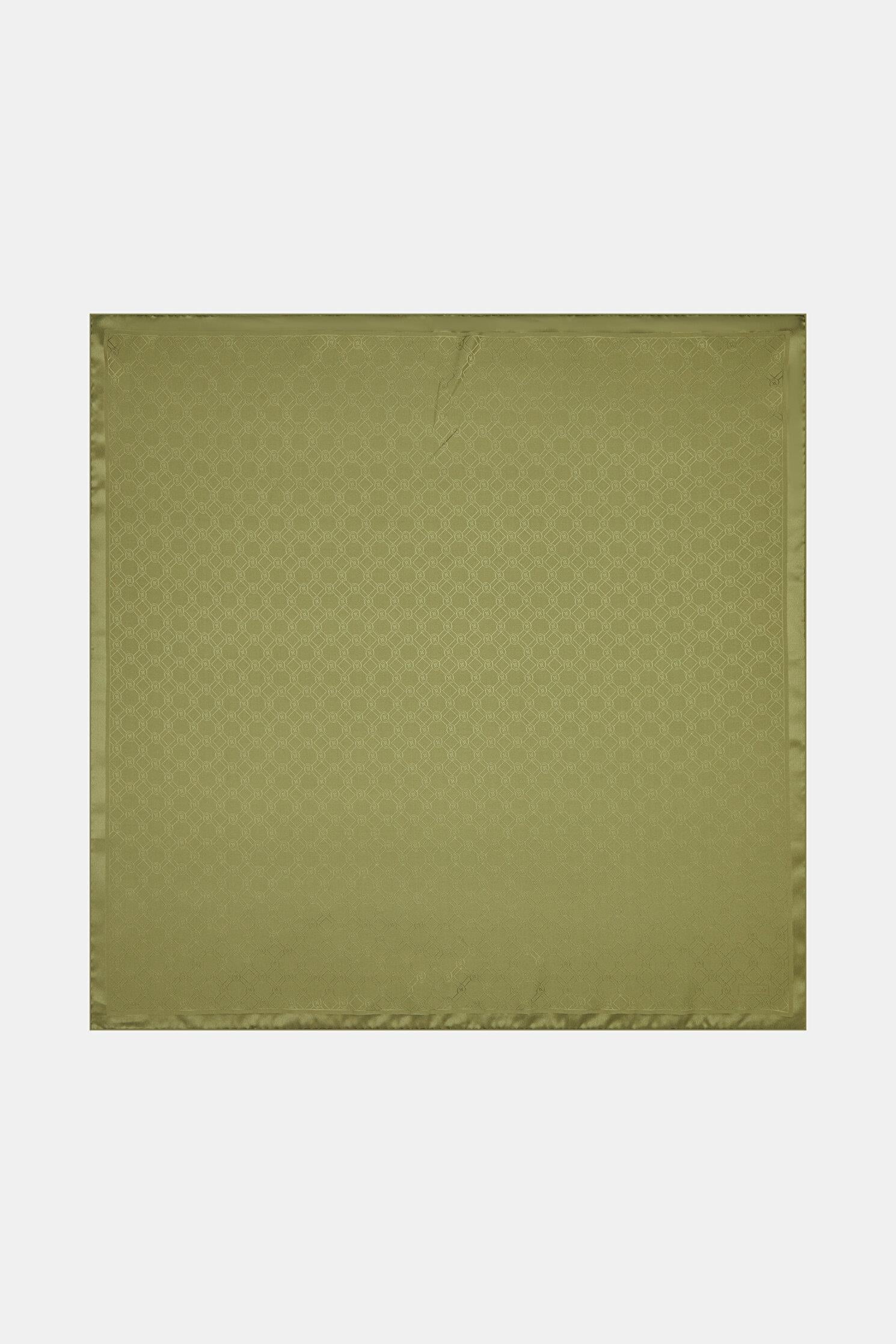 Vakko Özel Seri Monogram Jakarlı Eşarp 40843-Haki