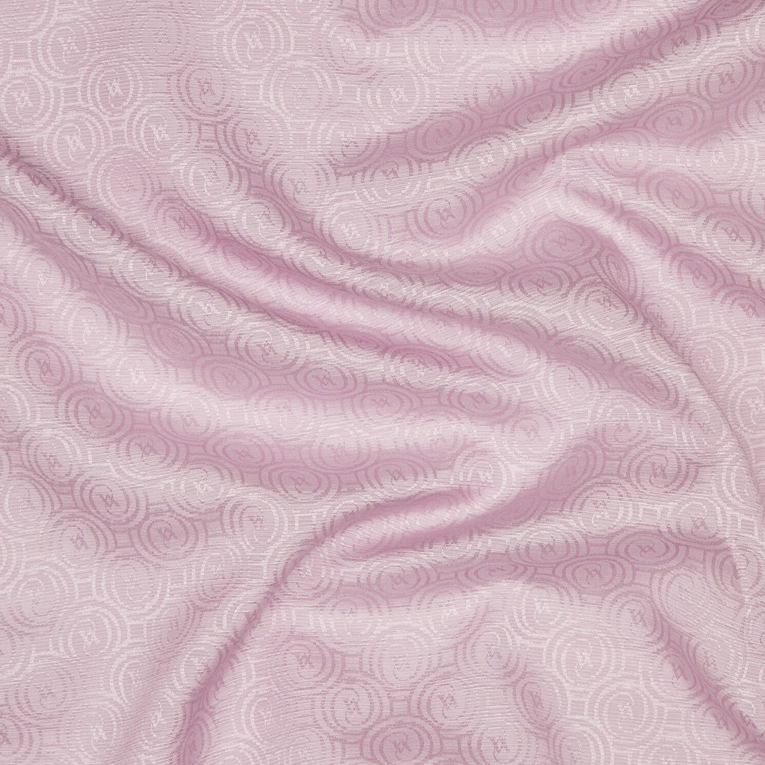 Vakko Pamuk İpek Monogram Eşarp 41301-Açık Lila