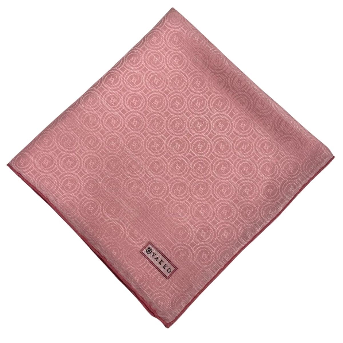 Vakko Pamuk İpek Monogram Eşarp 41727-Açık Pembe