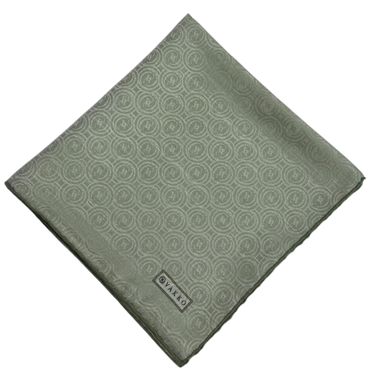 Vakko Pamuk İpek Monogram Eşarp 41727-Mint
