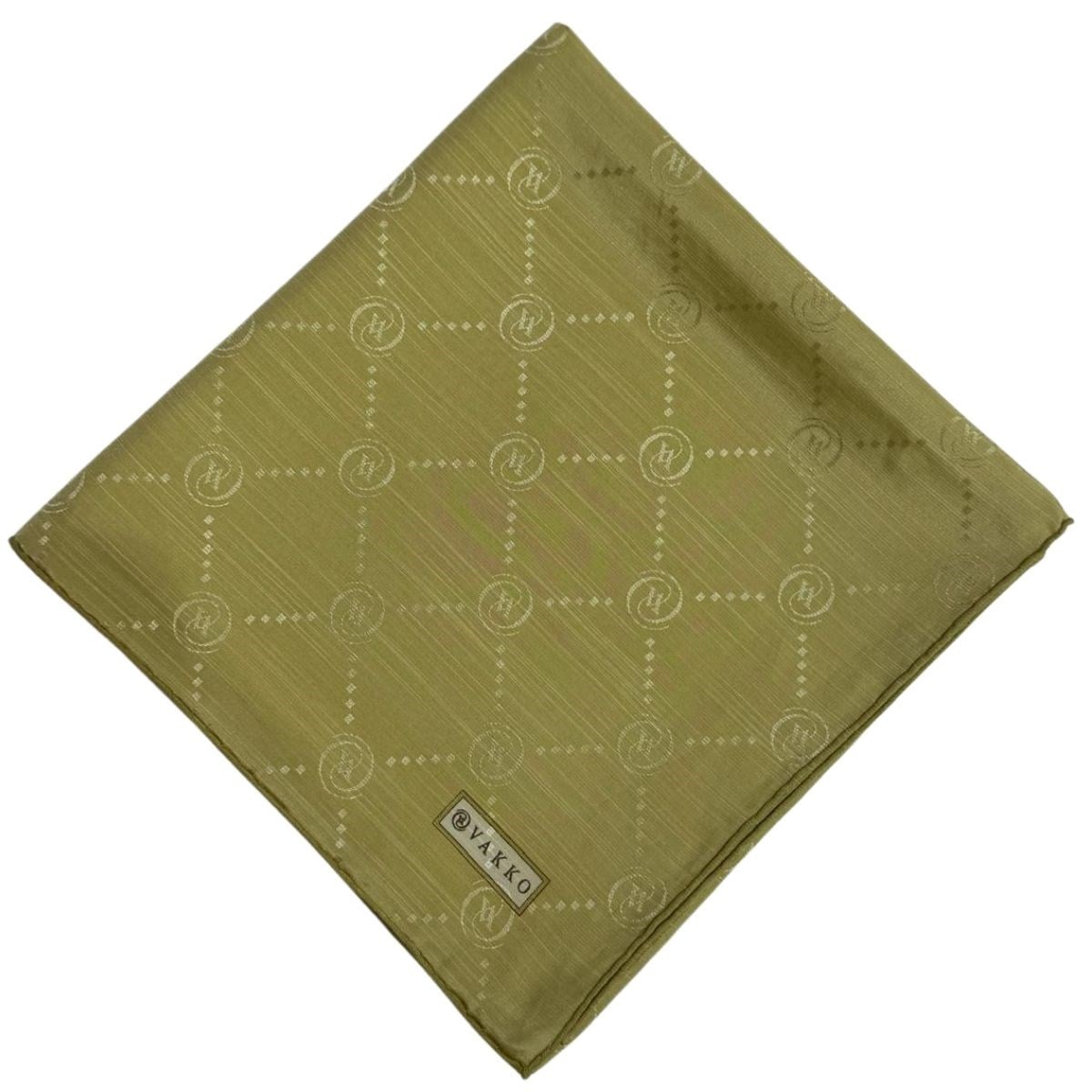 Vakko Pamuk İpek Monogram Eşarp 42139-Altın