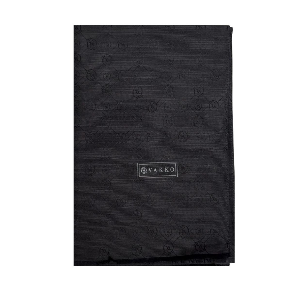 Vakko Pamuk İpek Monogram Şal 40752-Antrasit