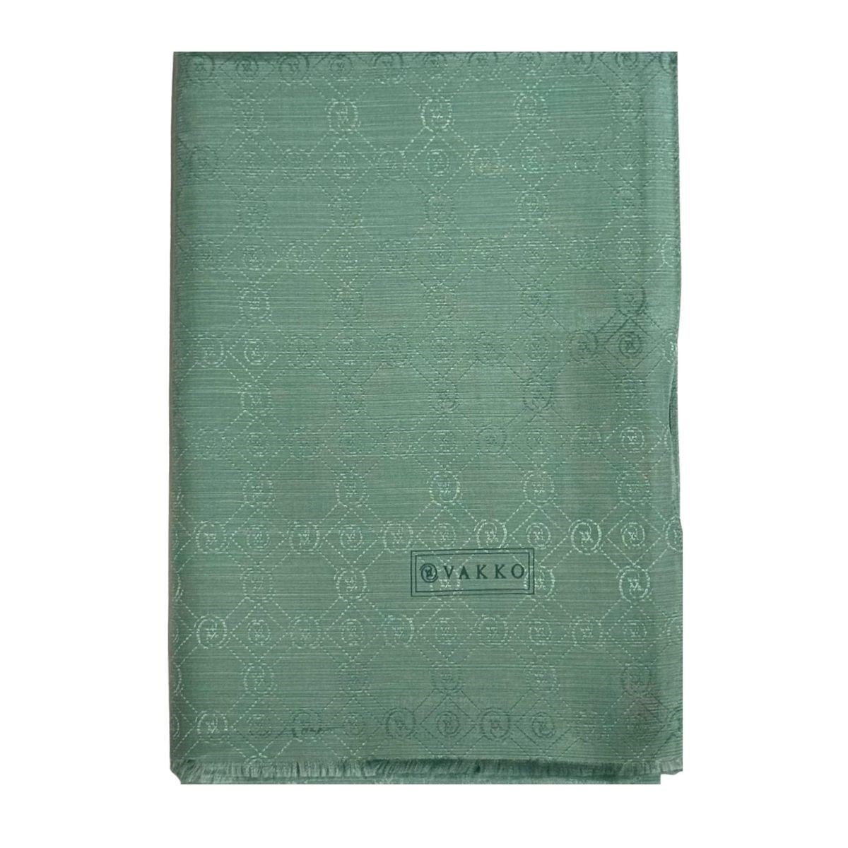 Vakko Pamuk İpek Monogram Şal 40752-Mint
