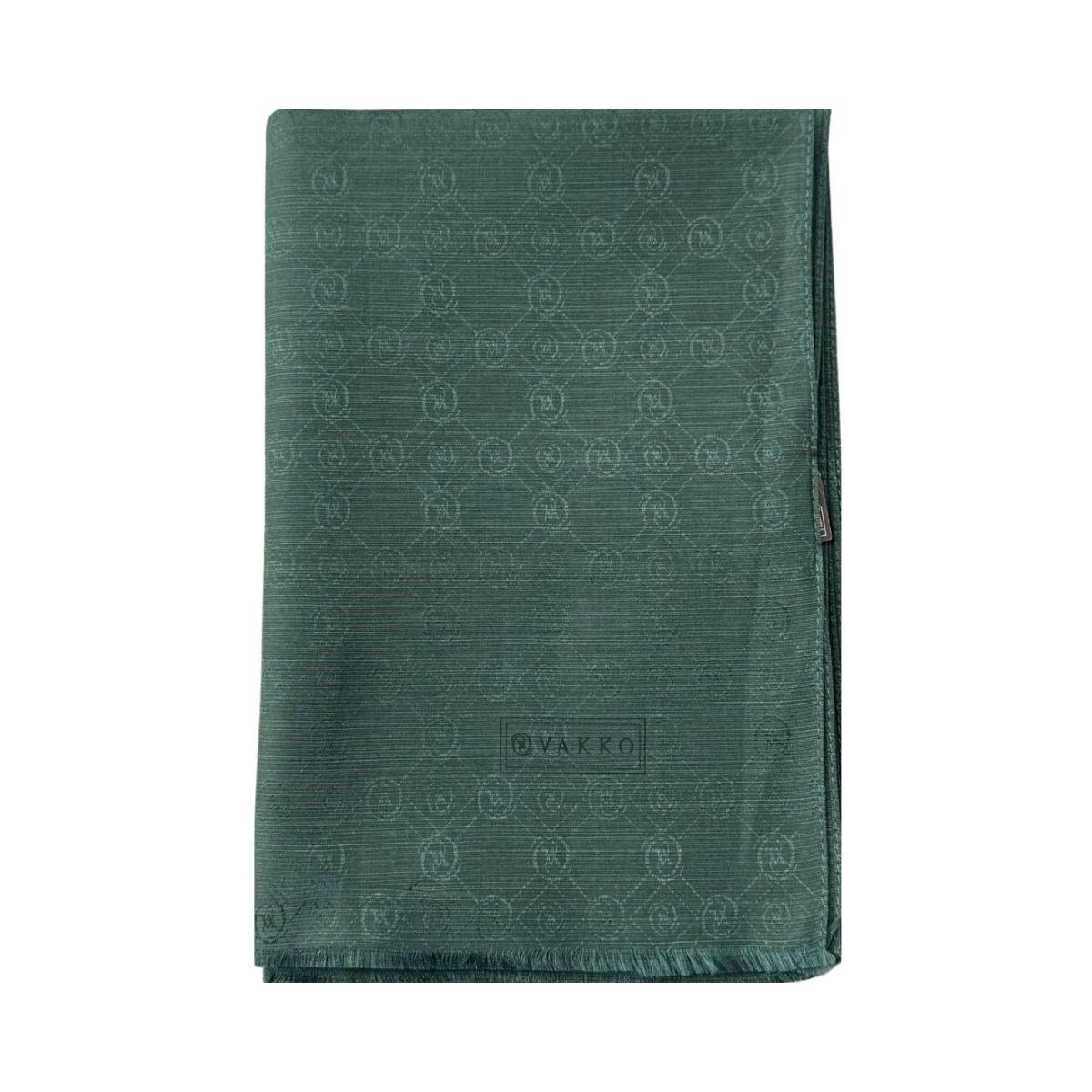 Vakko Pamuk İpek Monogram Şal 40752-Nefti