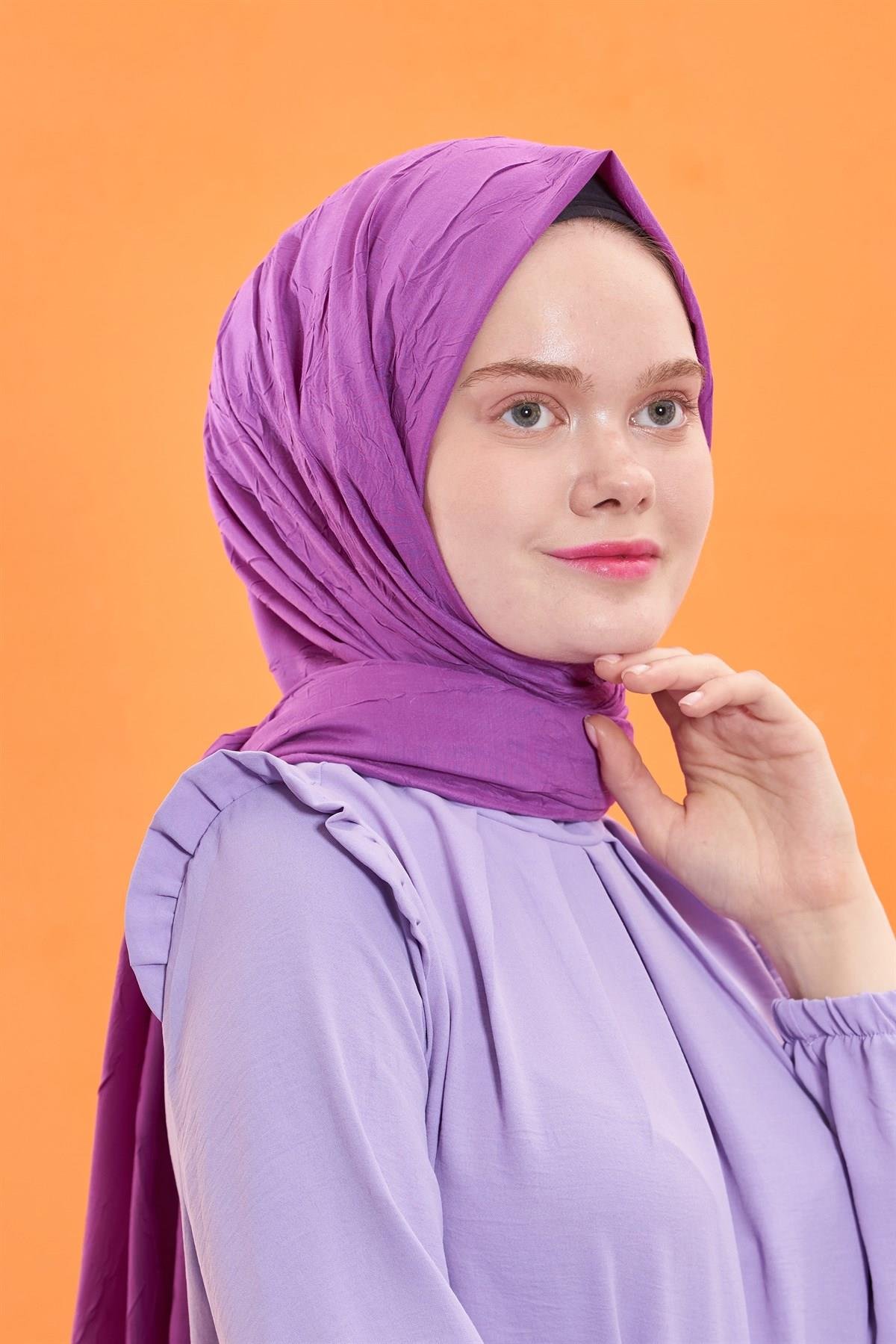 Viva Bambu Kraş (Crush) Şal 2055-Mor