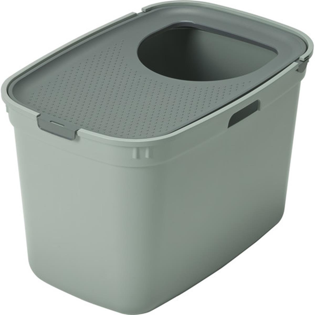 Moderna Top Cat 59 cm Zeytin Yeşili Üstten Girişli Kapalı Kedi Tuvaleti