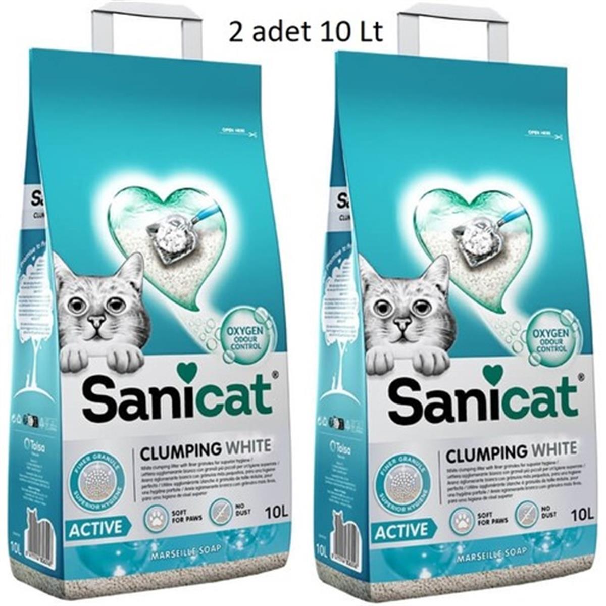 Sanicat 2x10 Lt Active Marsilya Sabunu Kokulu Kedi Kumu
