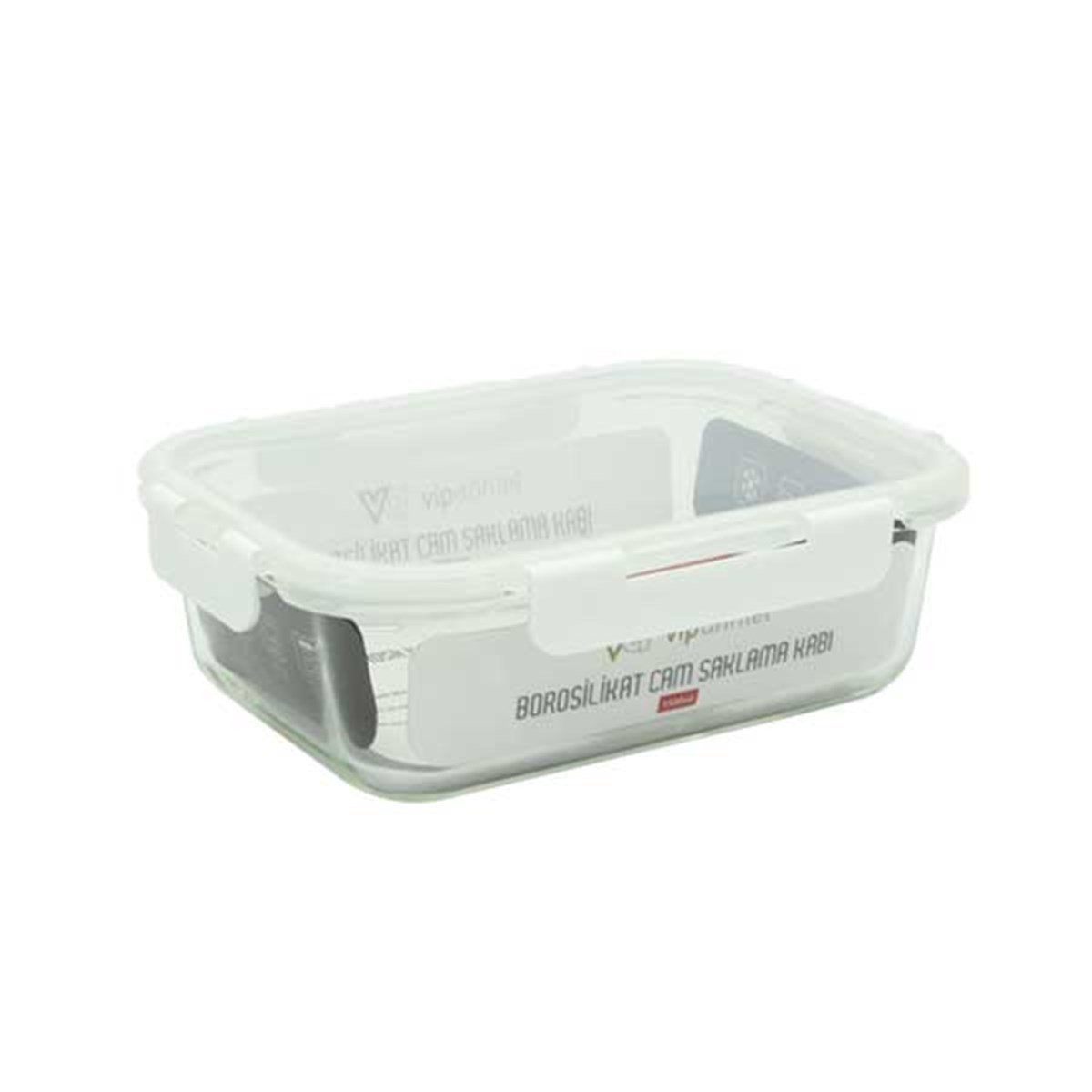 Vip Ahmet 1500 ML Borosilikat Cam Saklama Kabı