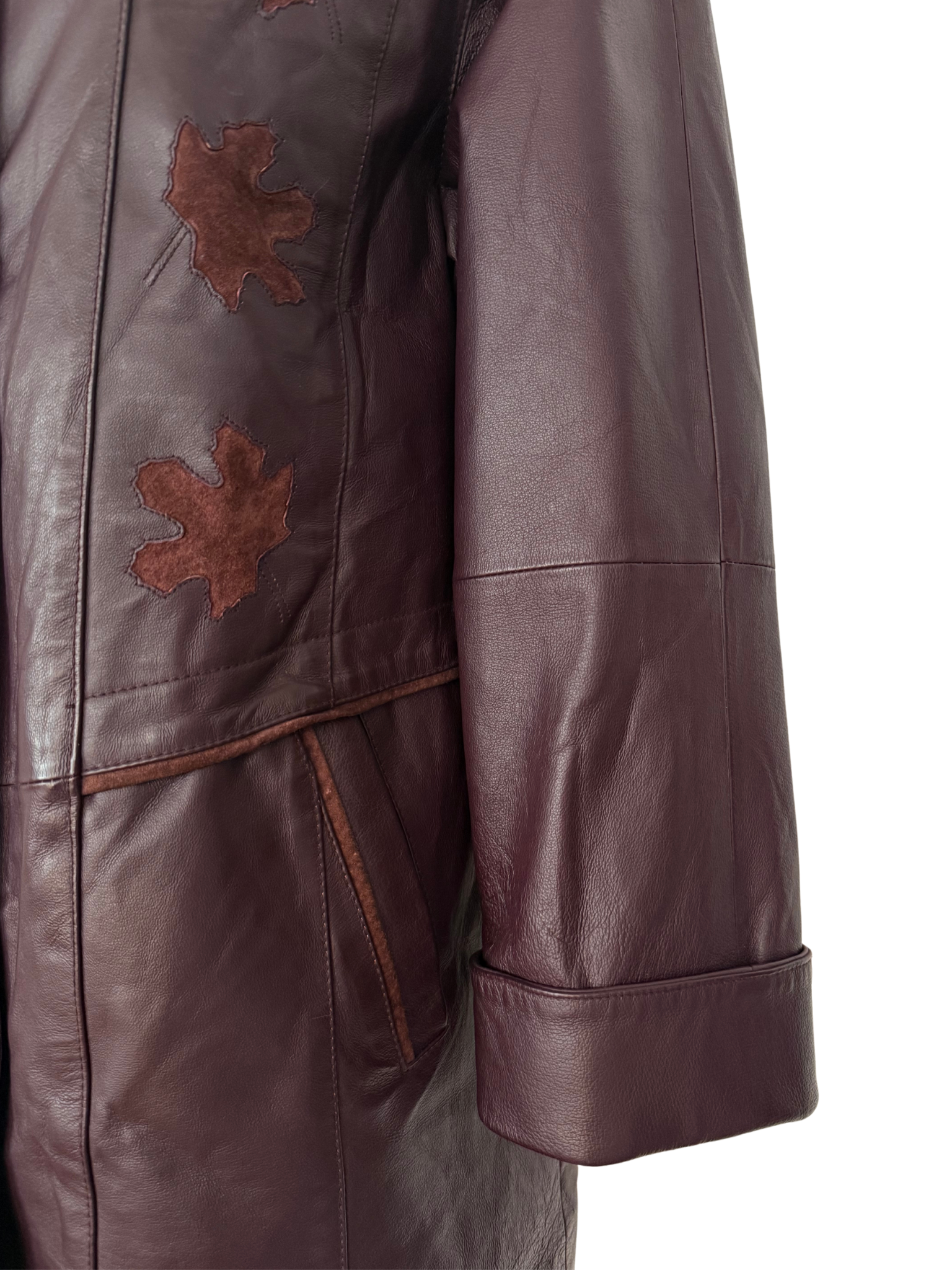 %100 DERİ BORDO OVERSIZE CEKET