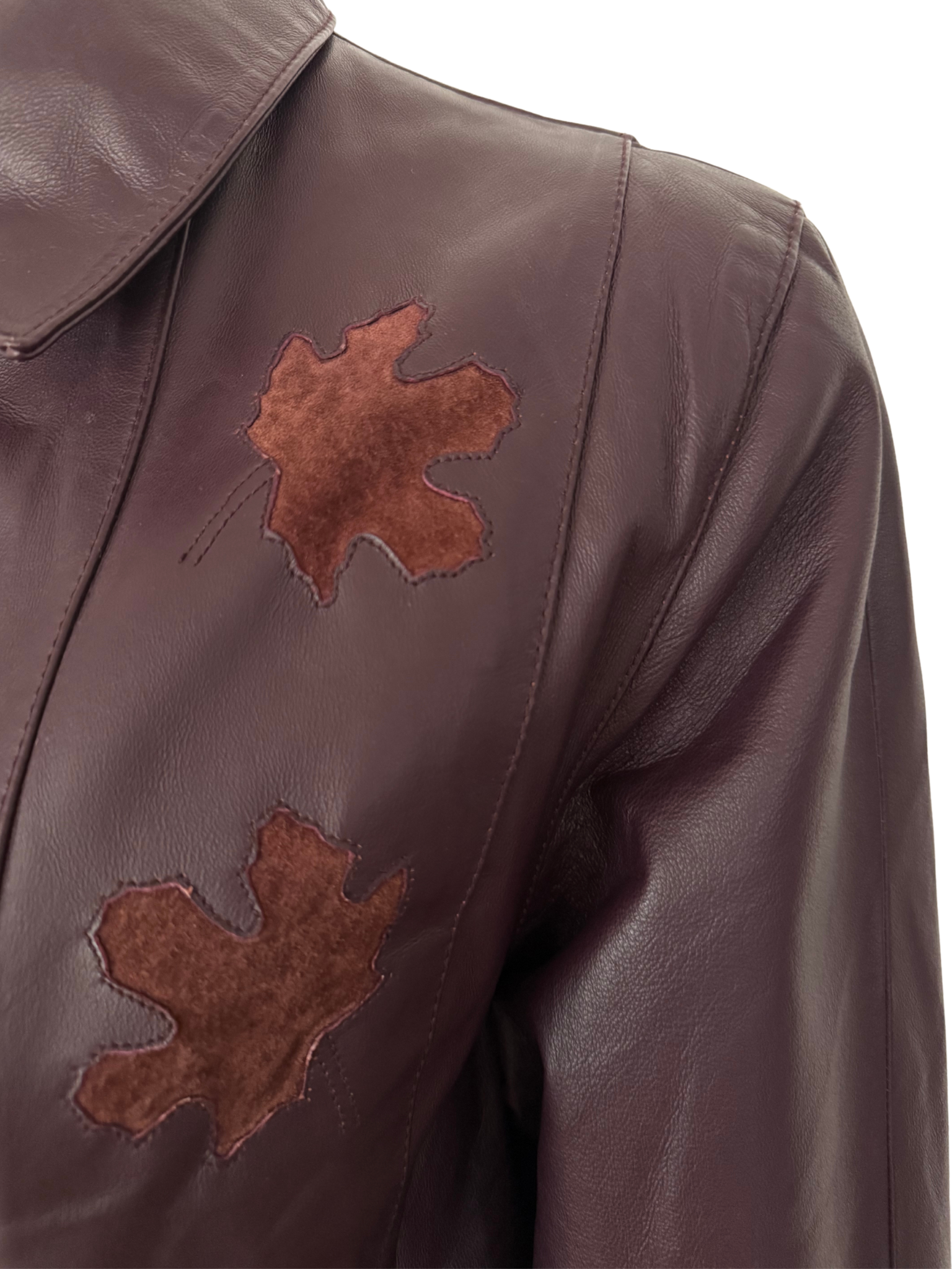 %100 DERİ BORDO OVERSIZE CEKET
