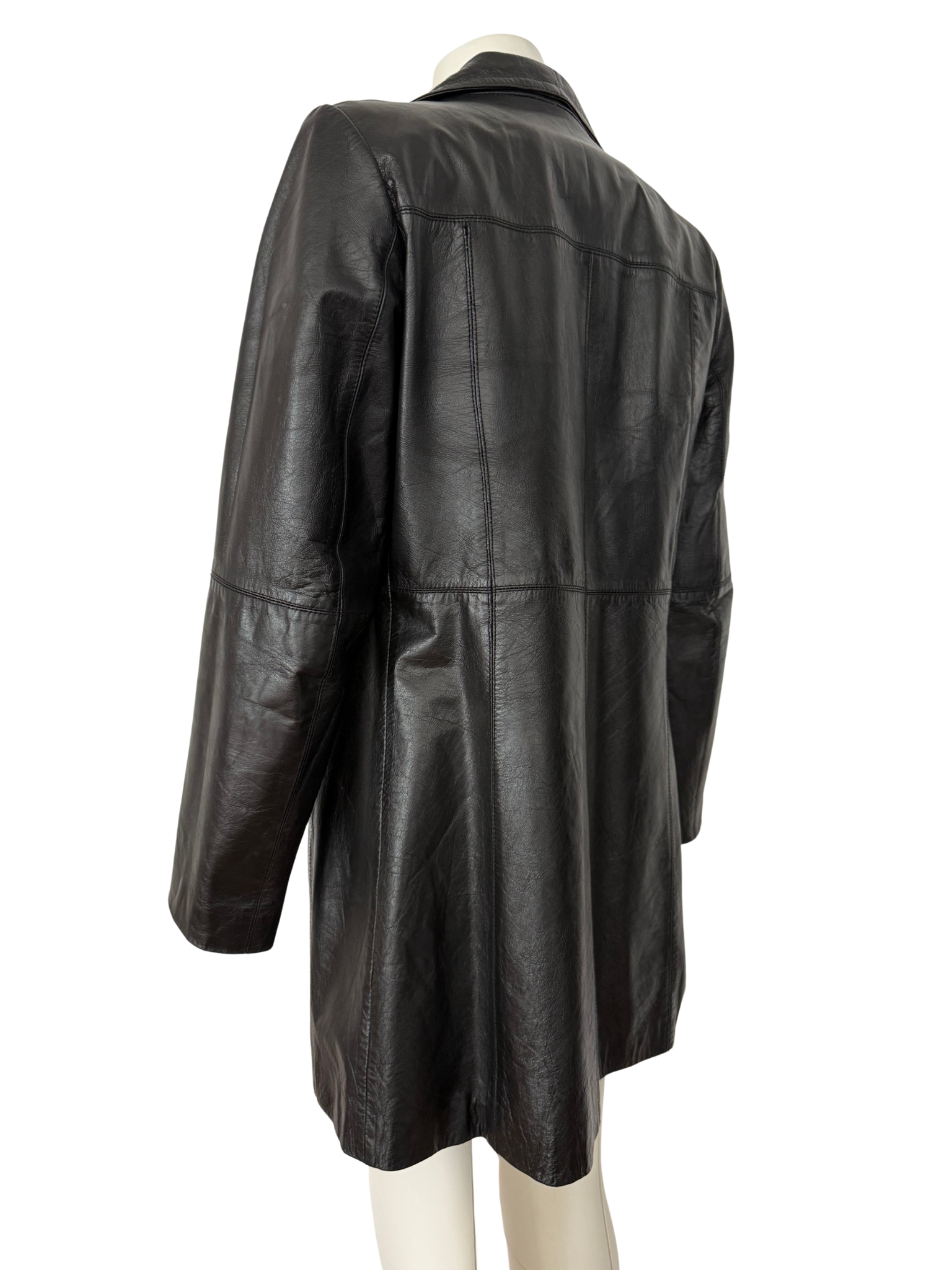 %100 DERİ SİYAH OVERSIZE CEKET