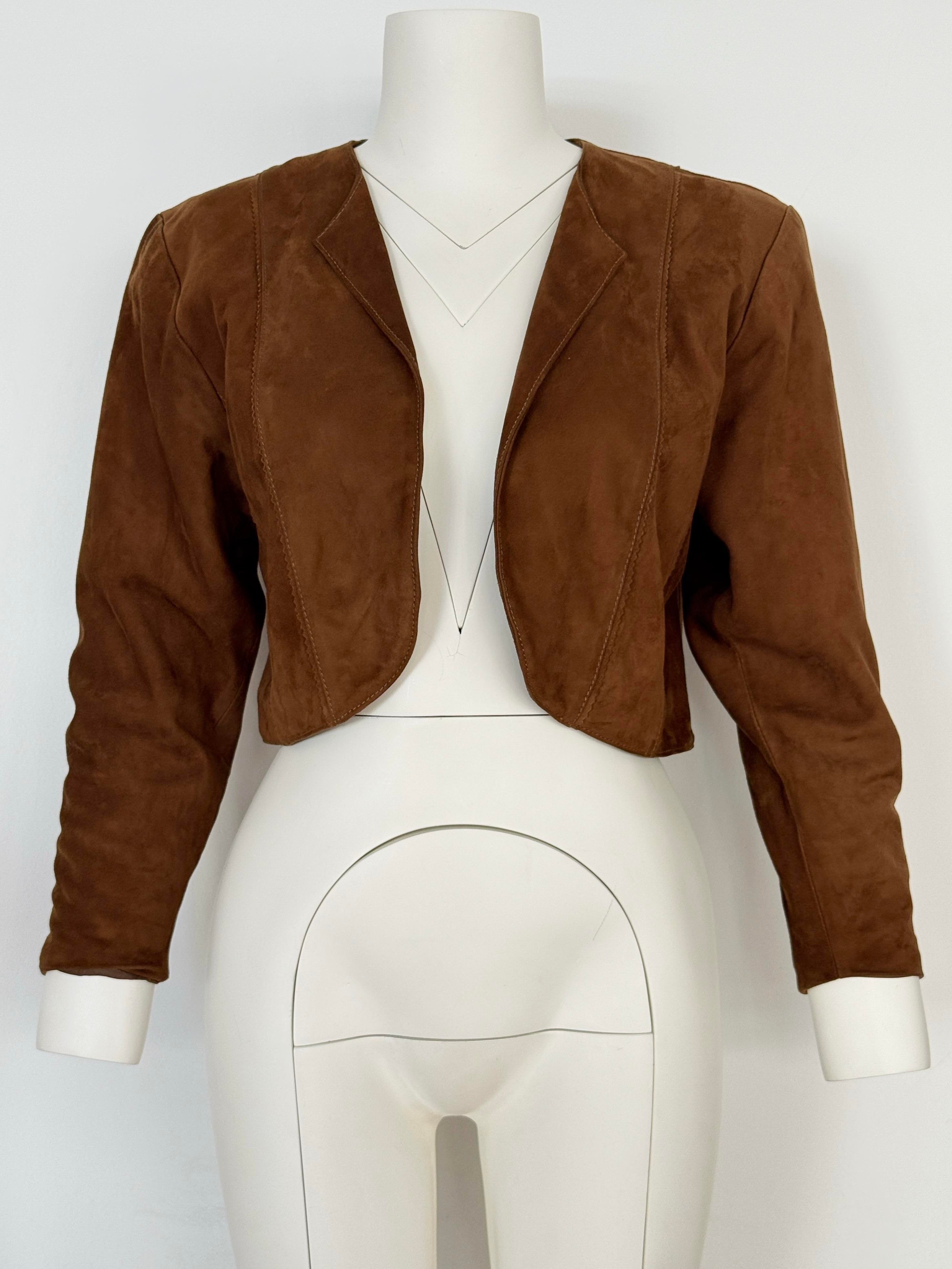 %100 DERİ TABA CROP CEKET