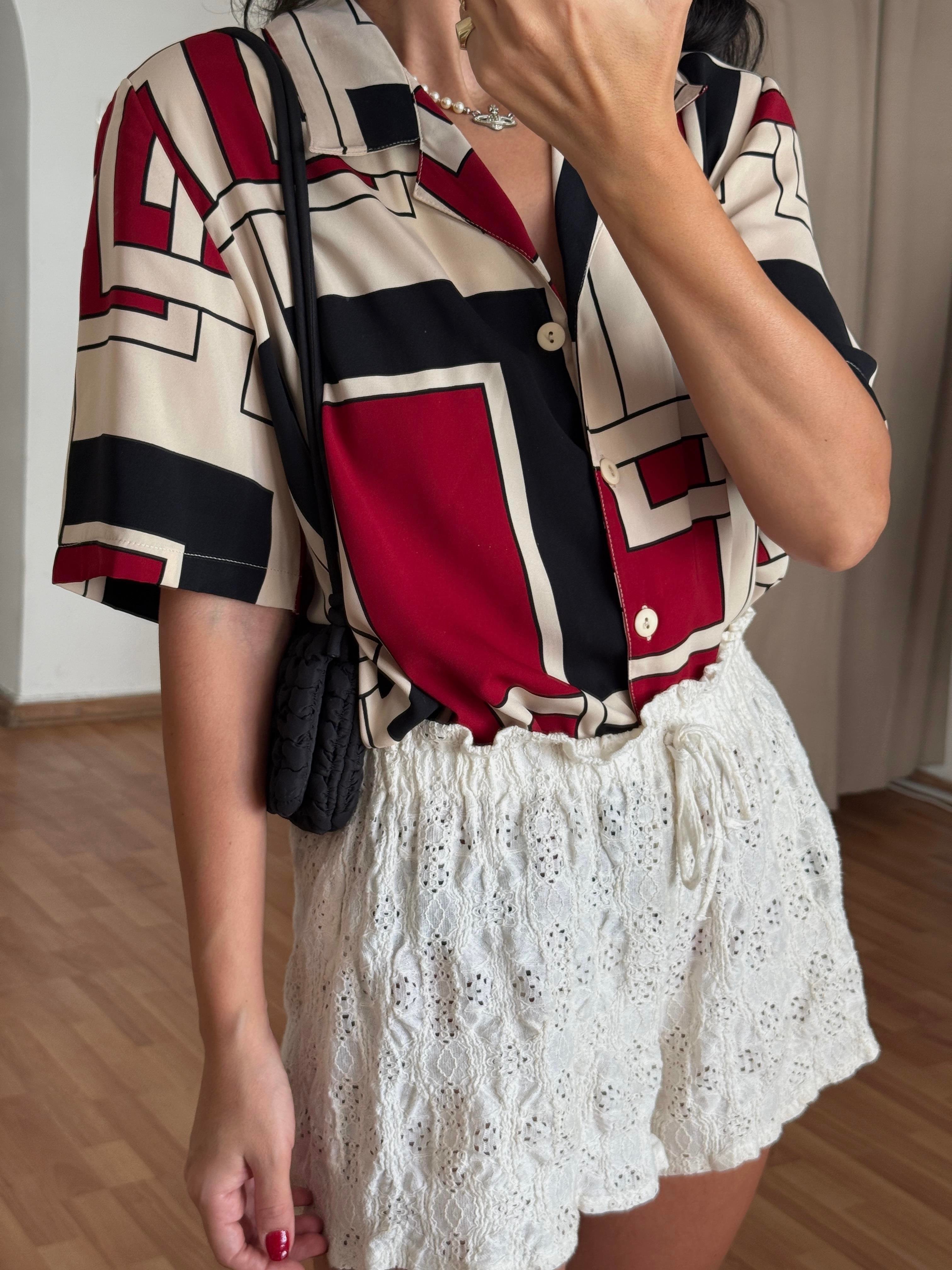 1960s GEOMETRİK GÖMLEK