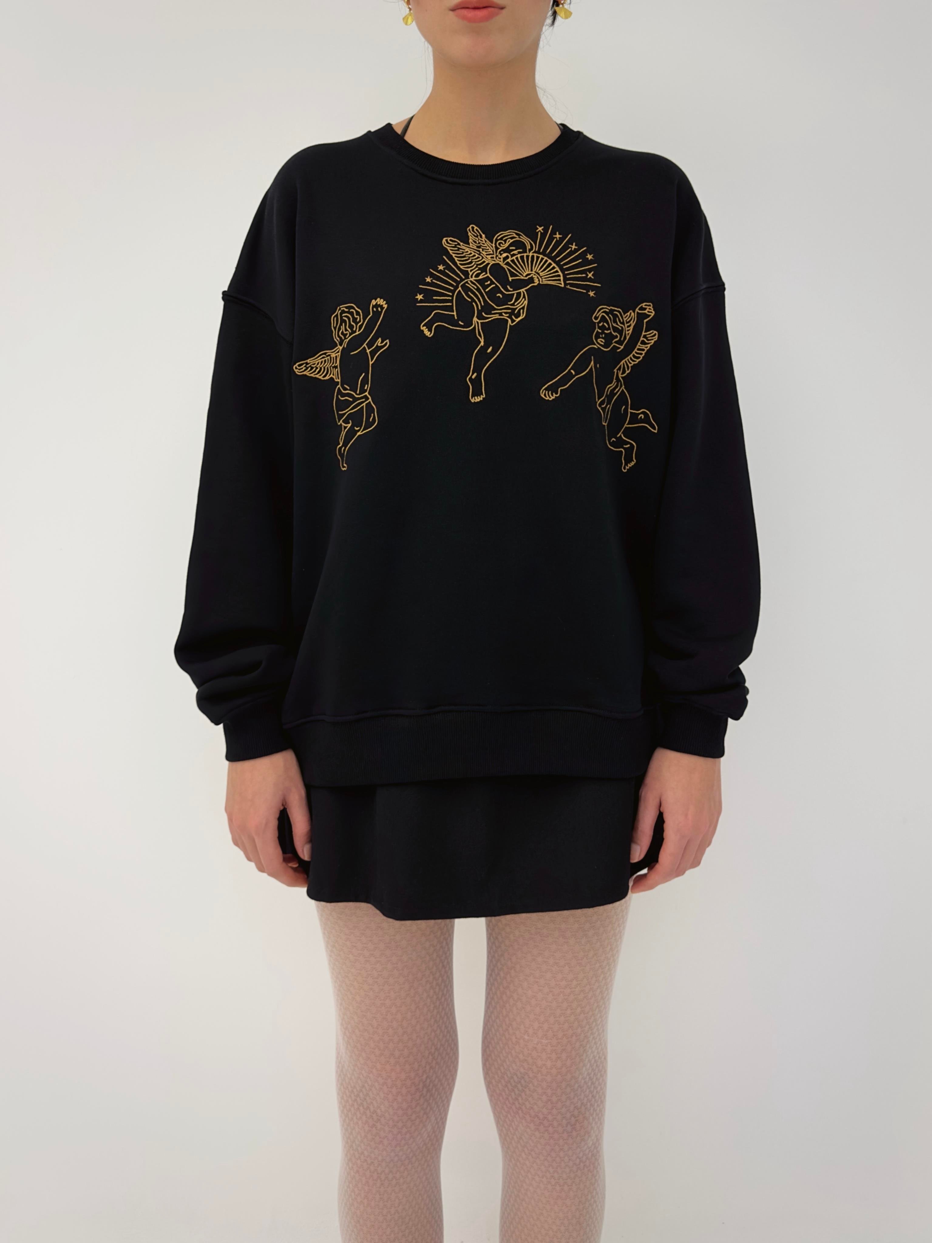 Angels-Embroidery Sweatshirt