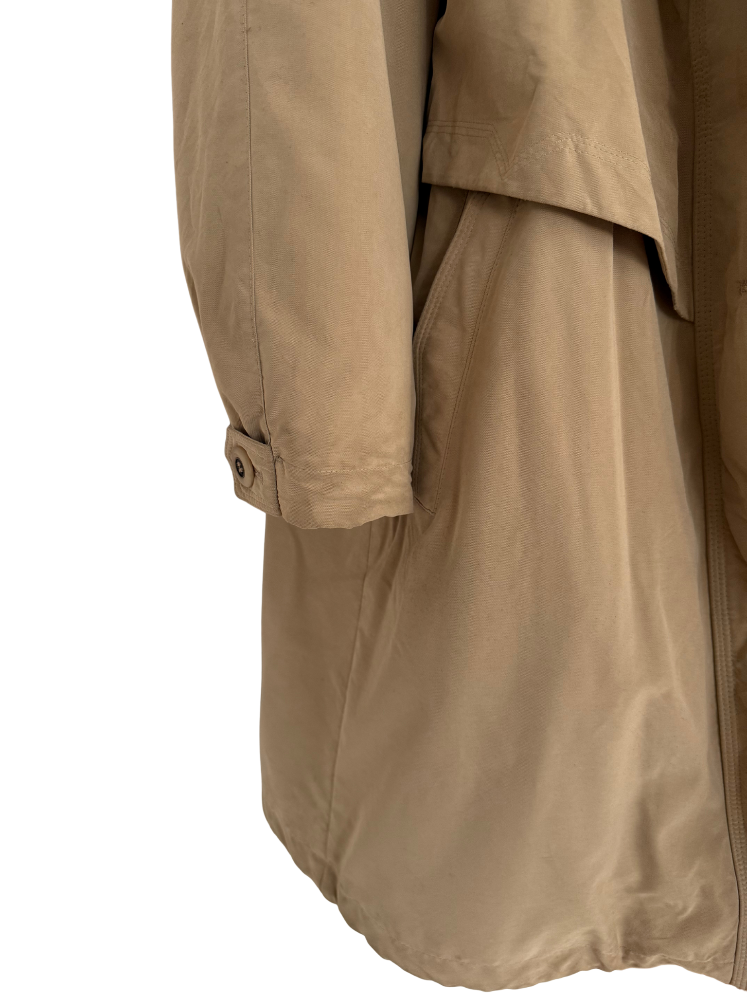 CAMEL KAPÜŞONLU MIDI BOY TRENÇKOT