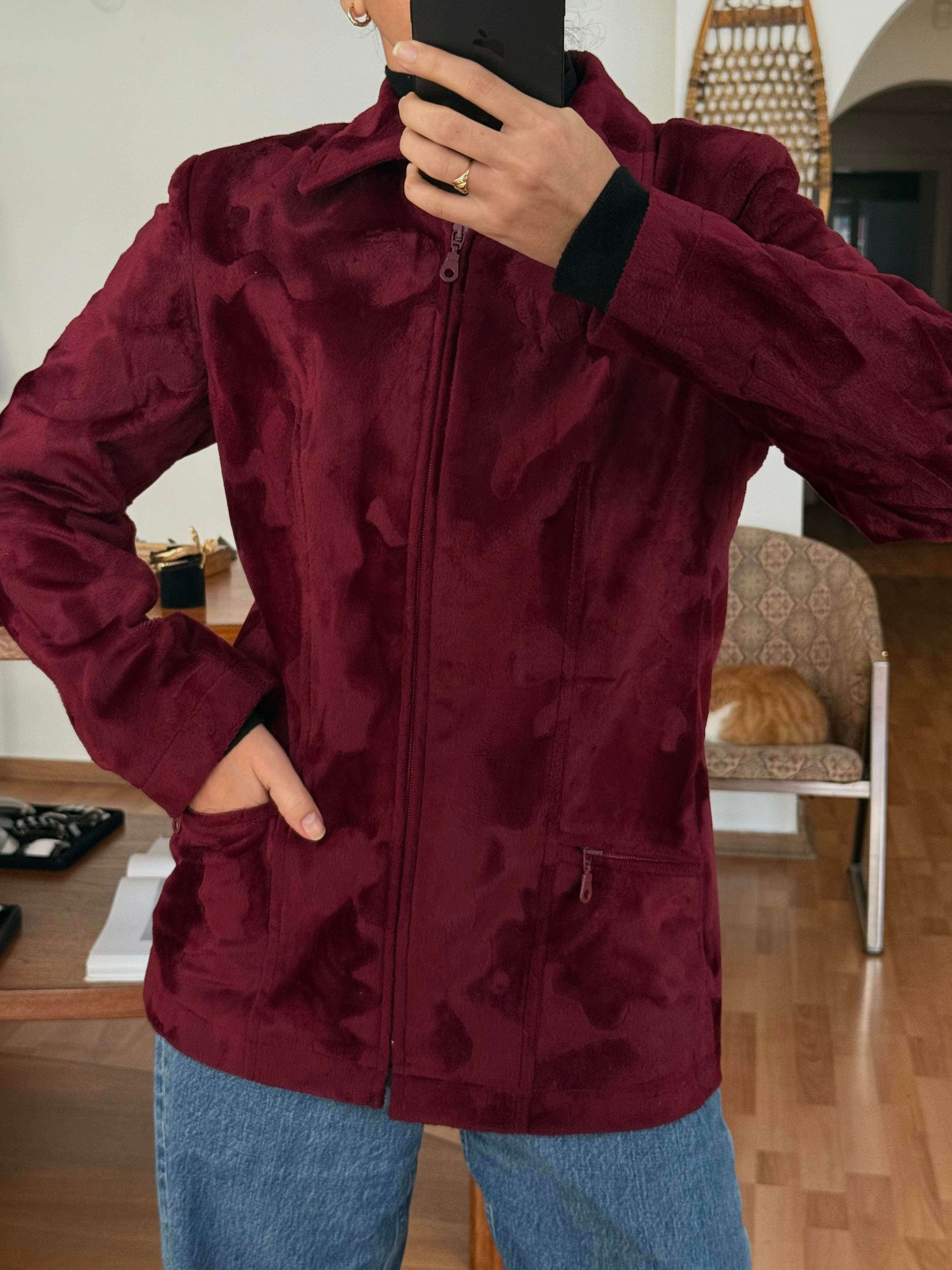 BORDO KADİFE CEKET