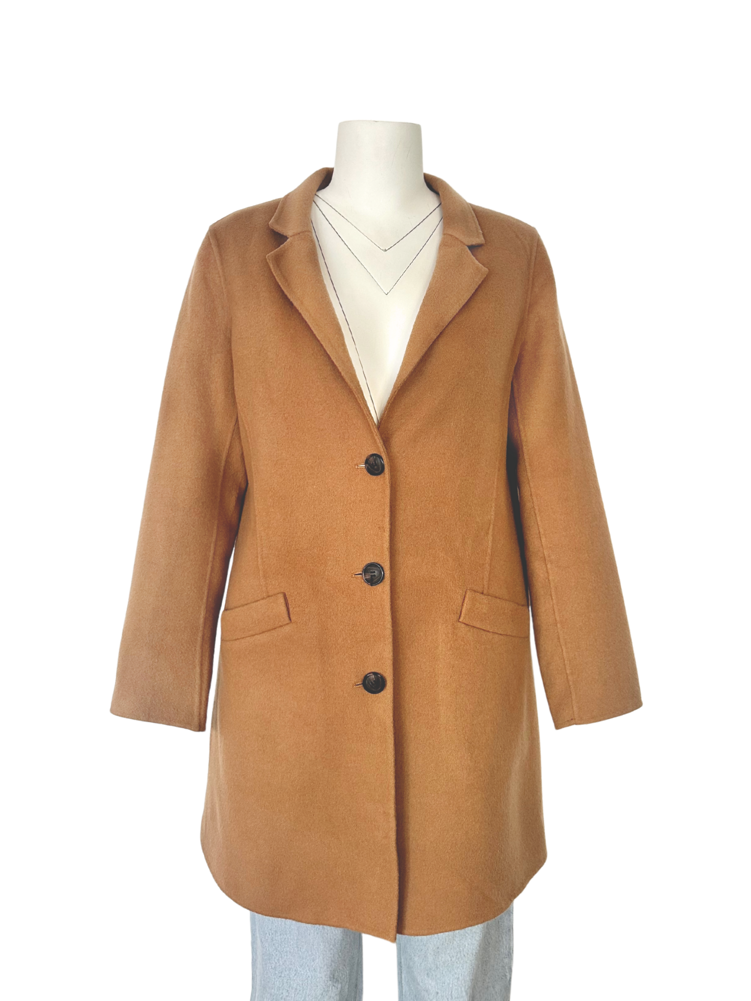%100 YÜN CAMEL MIDI BOY PALTO