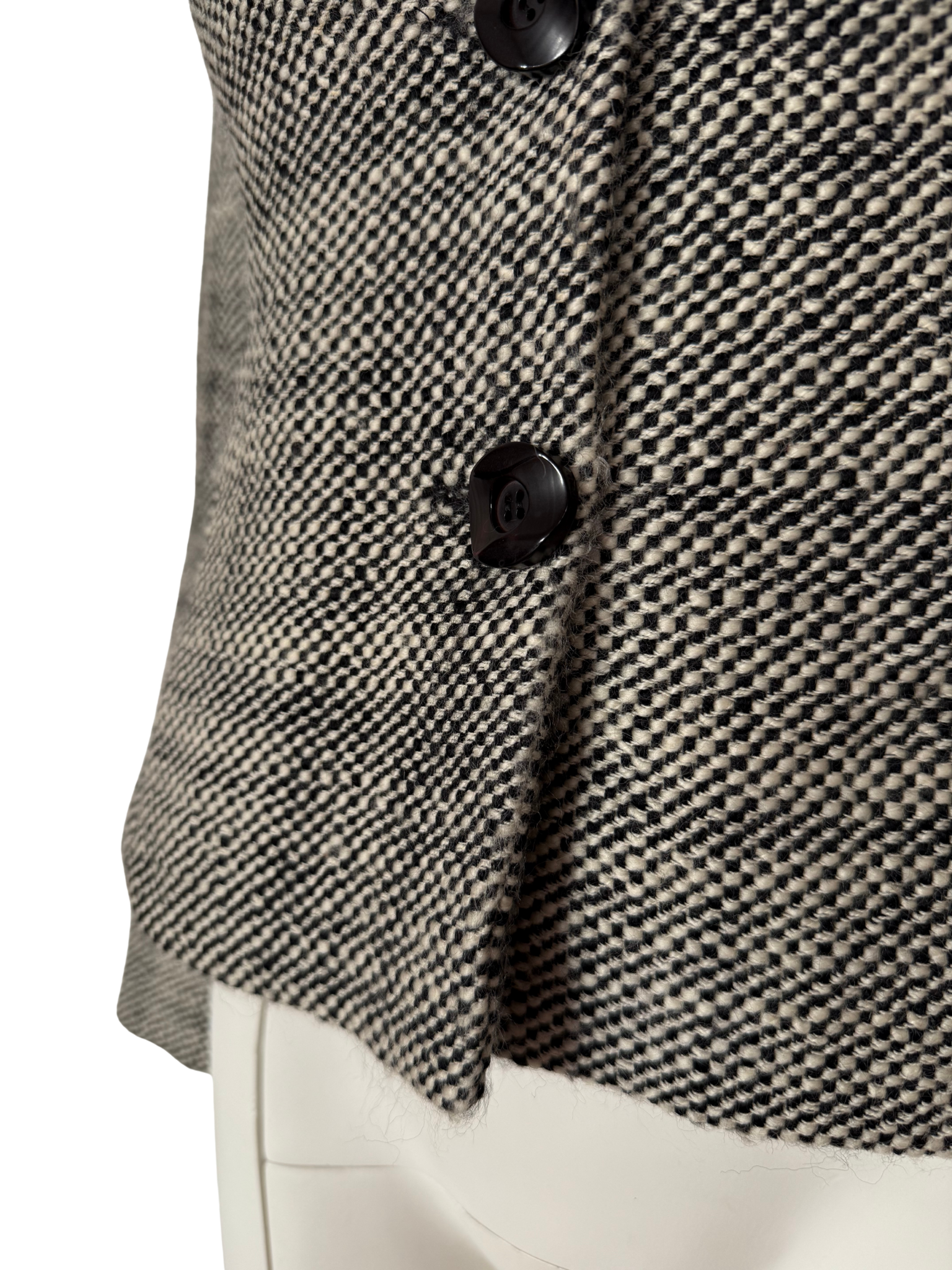 SİYAH-KREM TÜVİT BLAZER CEKET
