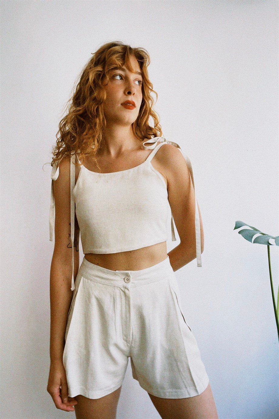 Grace Top Keten Bej