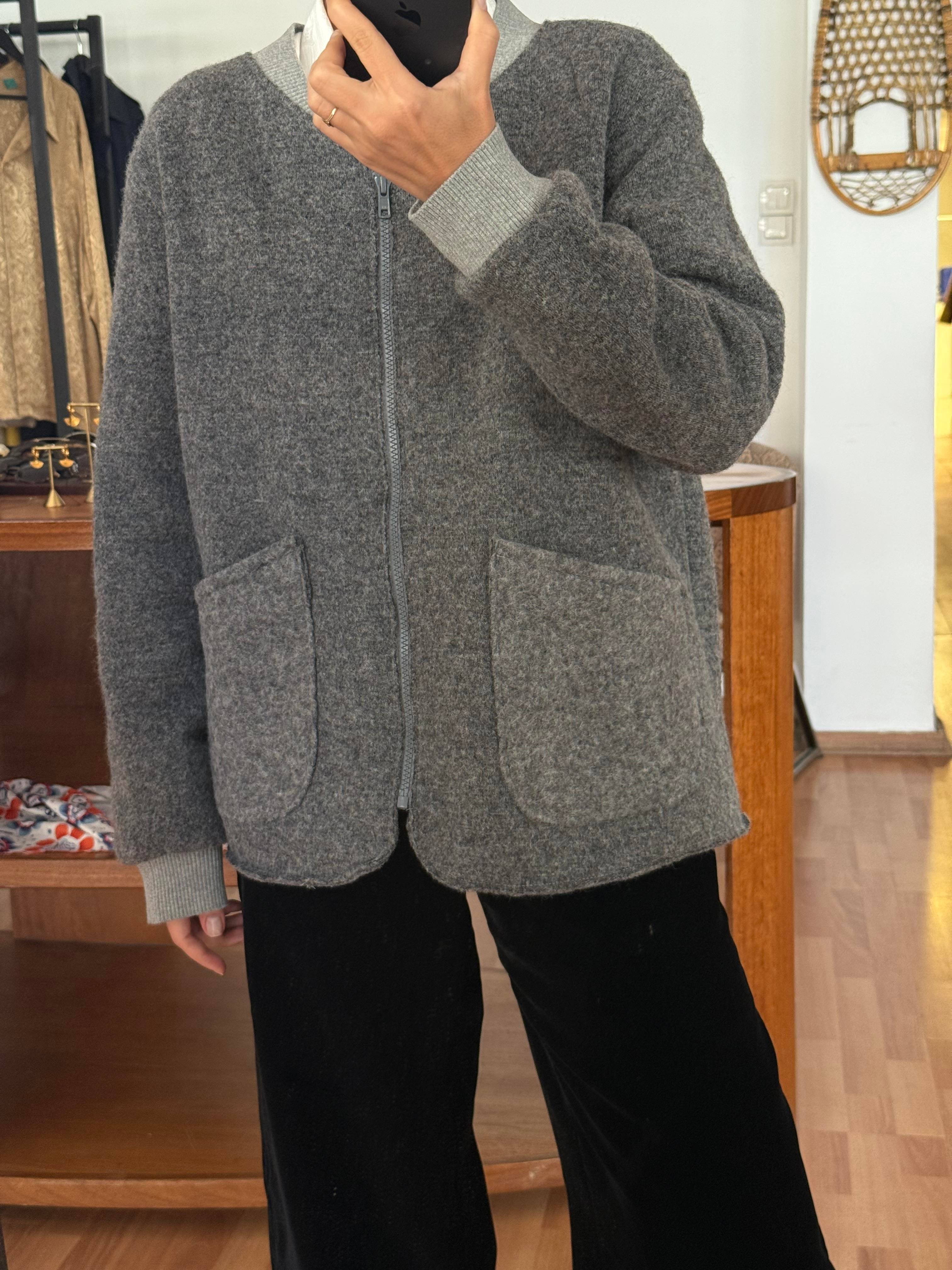 GRİ FERMUARLI BOMBER CEKET