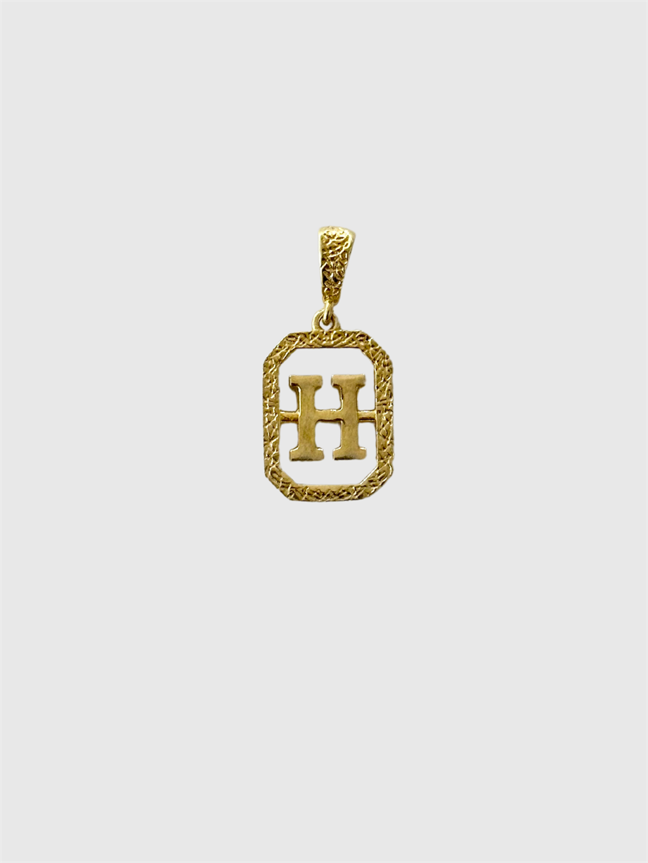 H Harf Kolye Ucu (925 Silver)