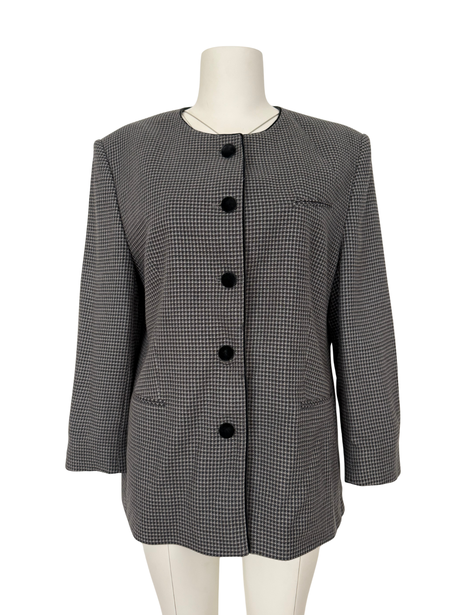 HOUNDSTOOTH DESEN BLAZER CEKET